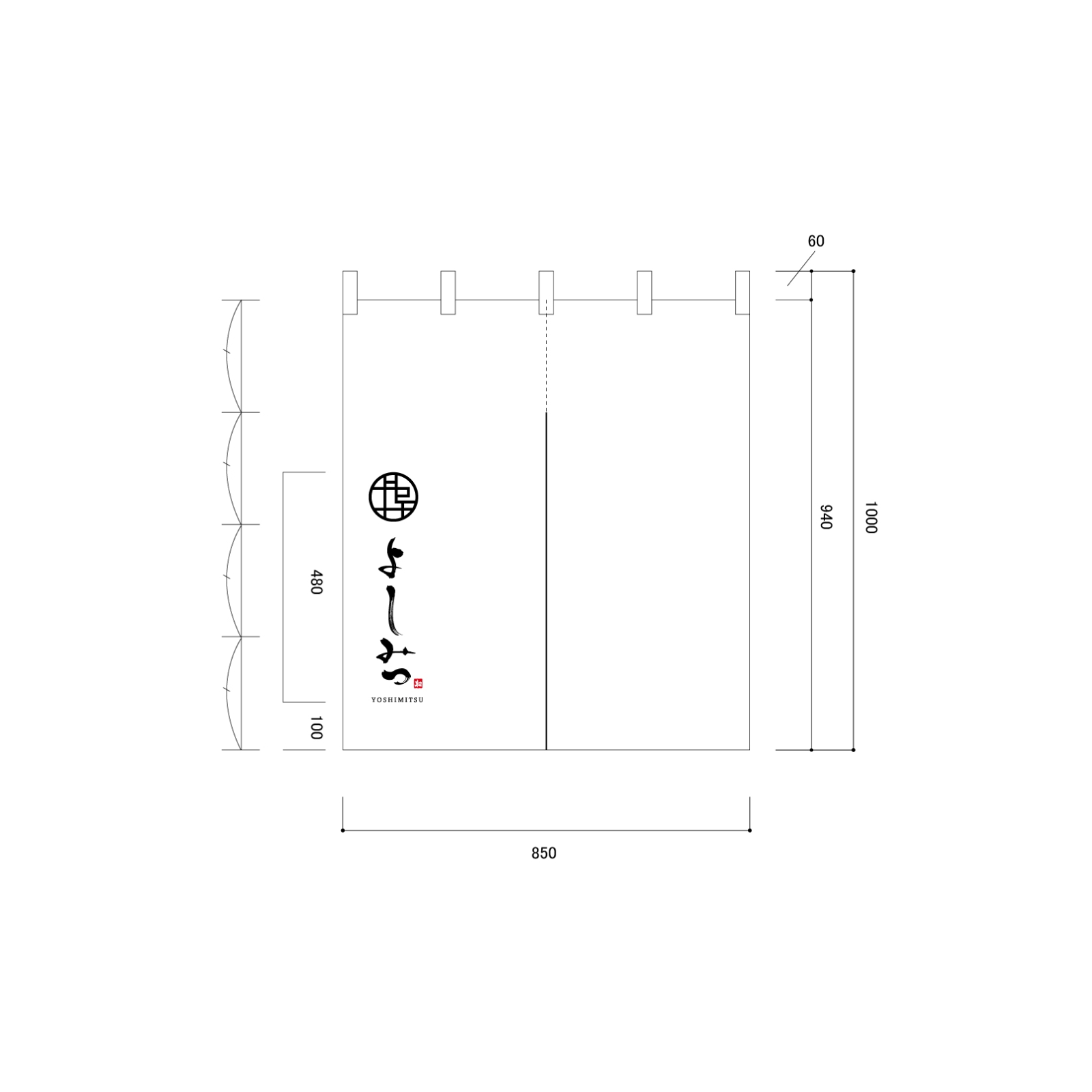 販売促進ののれん