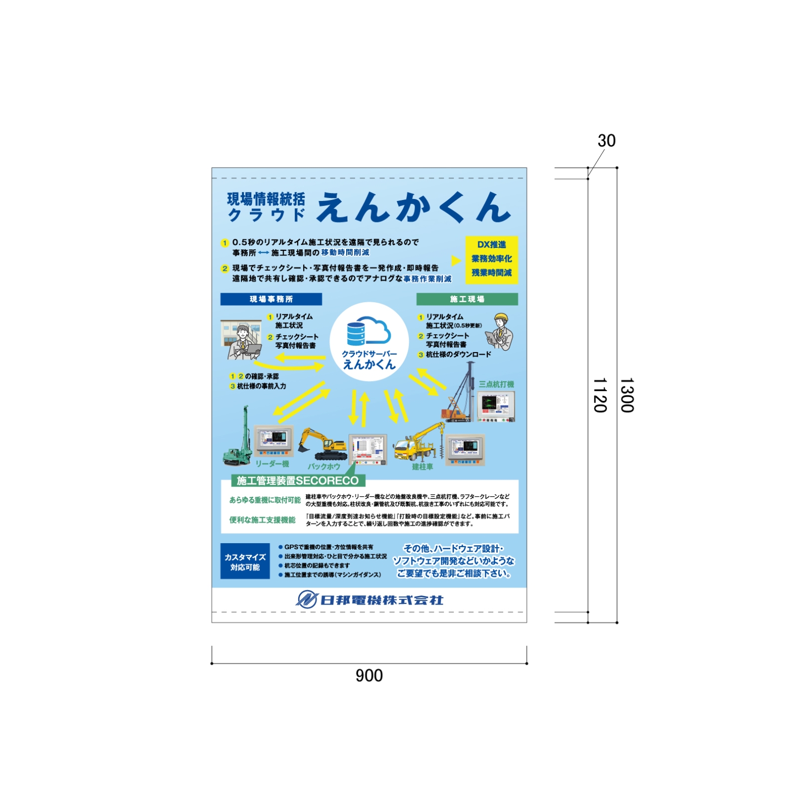 商品紹介の垂れ幕